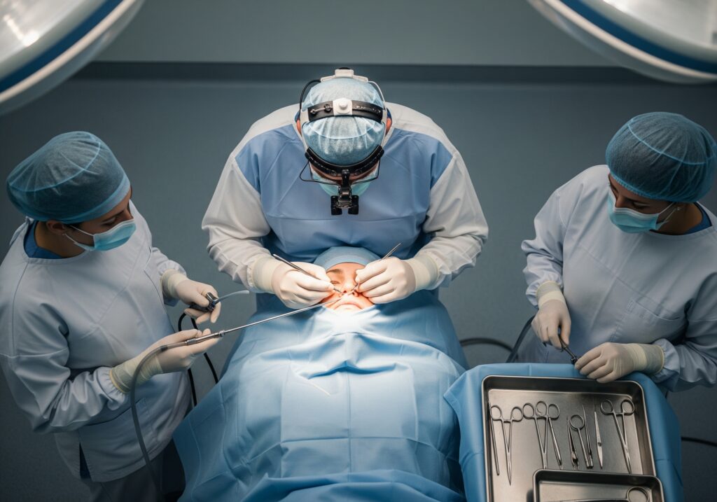 surgeon doing surgery