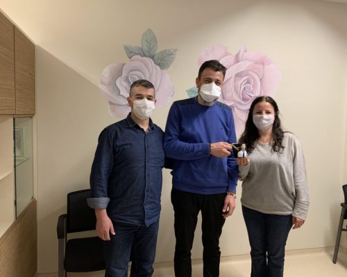Doctor Salih Aydın with his patients