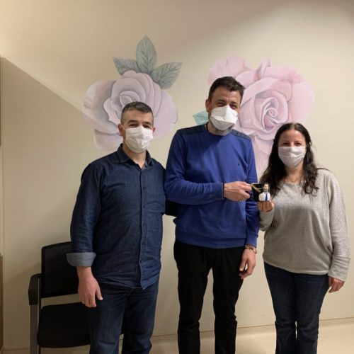 Doctor Salih Aydın with his patients