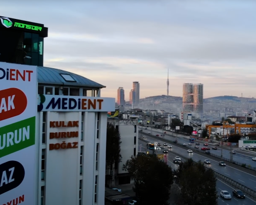 medient-ent-hospital-drone-view-sunset