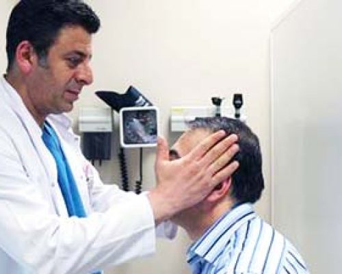 Doctor Salih Aydin is treating a patient