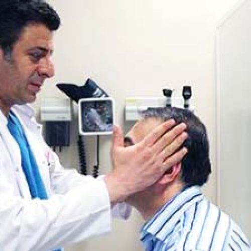 Doctor Salih Aydin is treating a patient