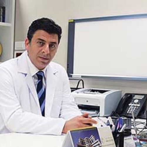Doctor Salih Aydin in his office