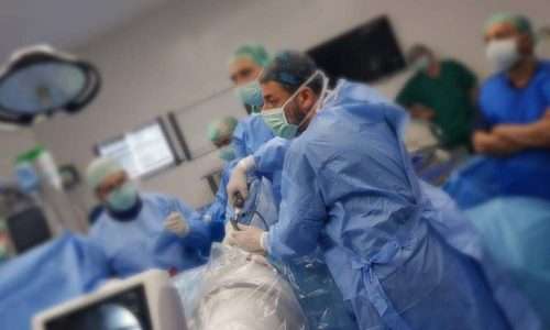 Doctor Salih Aydin is treating a patient