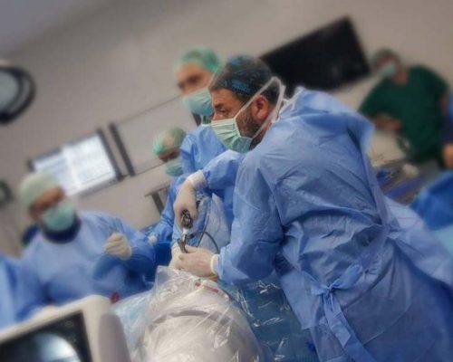 Doctor Salih Aydin is treating a patient