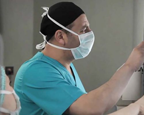 Doctor Salih Aydin is treating a patient