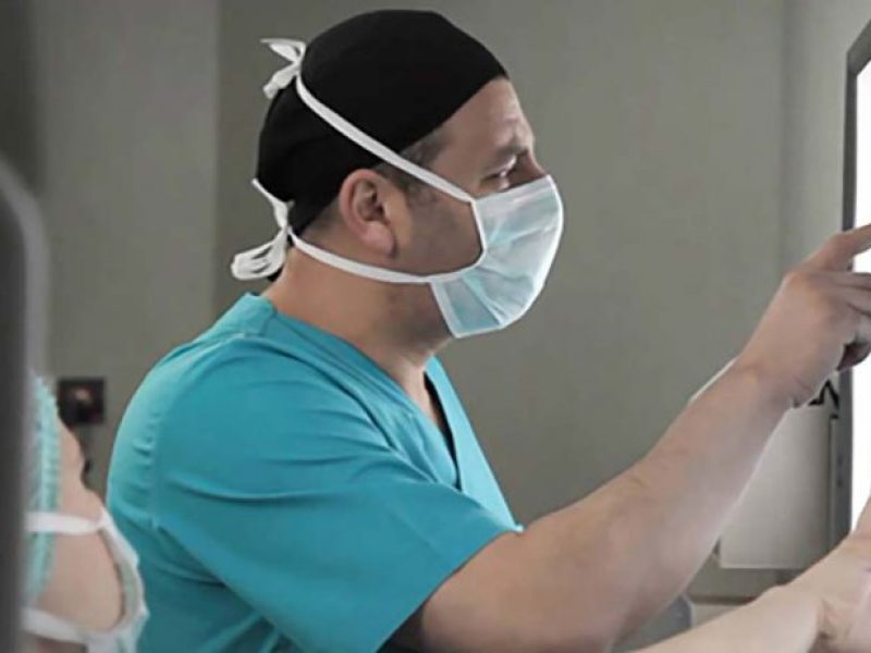 Doctor Salih Aydin is treating a patient